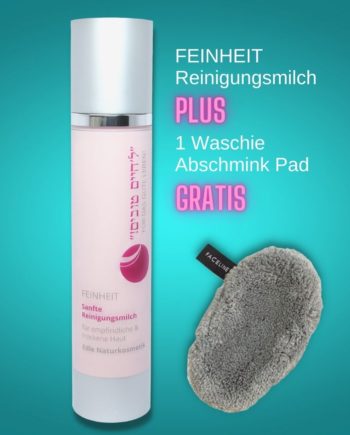 Waschie gratis Aktion Naturkosmetik Reinigungsmilch Gesichtsreinigung FEINHEIT sanfte Reinigungsmilch