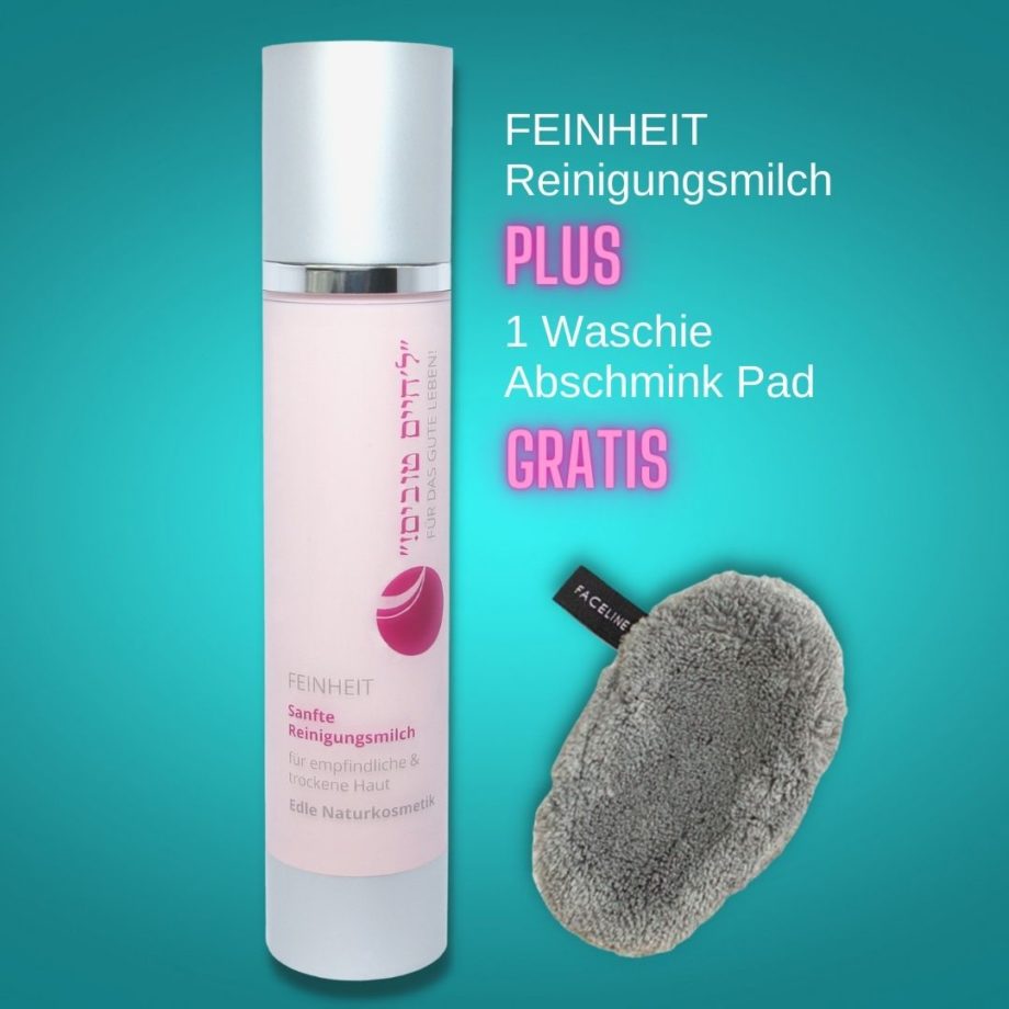 Waschie gratis Aktion Naturkosmetik Reinigungsmilch Gesichtsreinigung FEINHEIT sanfte Reinigungsmilch