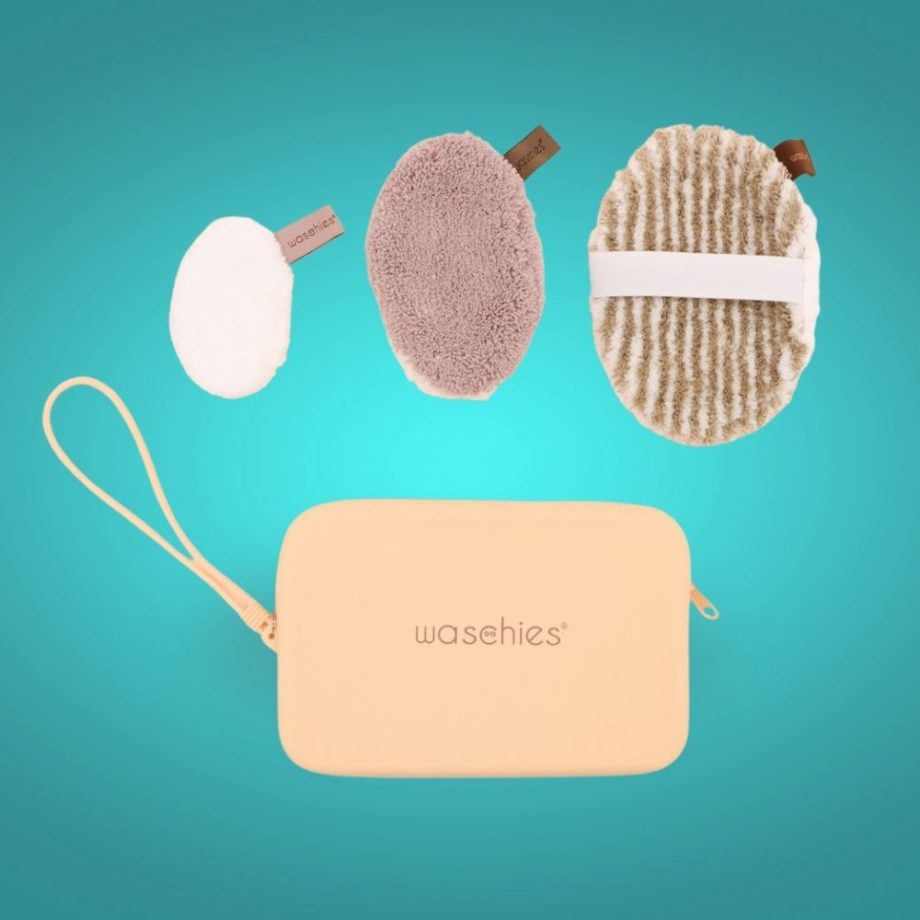 waschies® Kosmetiktasche Travel Bag Abschminkpad Peeling-Pad Toner Pad